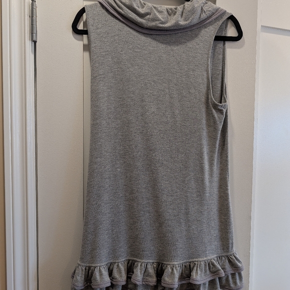 Vivienne Tam Sleeveless Knit Ruffled Top,L - Picture 3 of 8